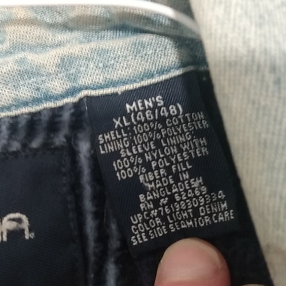 Men's vintage fleece lined denim jacket shirt - Picture 14 of 15